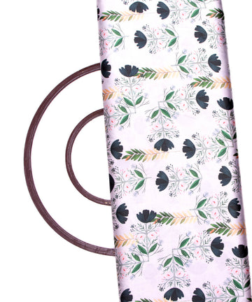 White Colour Floral Print Satin Fabric